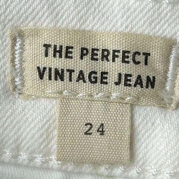 Madewell The Perfect Vintage Jean Straight Leg High Rise White Women's 24 NWD - Picture 11 of 13